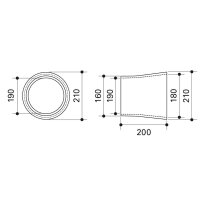 Fränkische profi-air ISO Reduzierung DN 180/160 aus EPP