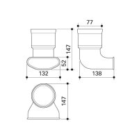 Fränkische profi-air Adapterbogen 90° 132 x 52...