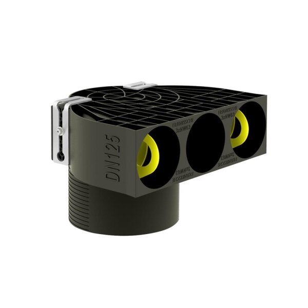 Fränkische profi-air classic Luftdurchlass plus 90° DN 125 - 3 x DN 63 kurz