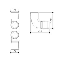 Fränkische profi-air classic Bogen plus 90° NW 75