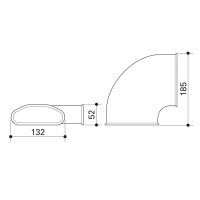 Fränkische profi-air tunnel Bogen 90° horizontal