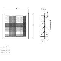 Systemair WSG 025 MUB/T Wetterschutzgitter gedreht