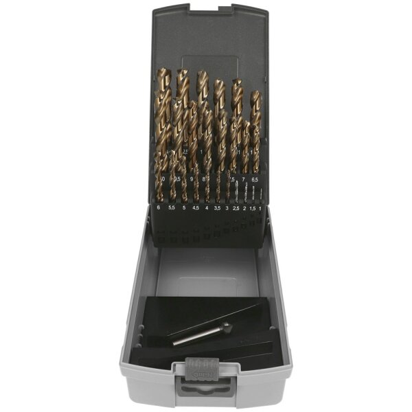 Spiralbohrerset HSS-G DIN 338 Kegels.10,4 D 1-13mm/0,5 steig.26 tlg.
