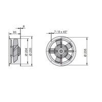 Rosenberg ER 200-4.3BF Axialventilator mit Rohrflanschen