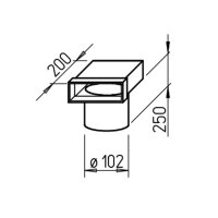 Helios FK-EV 150/100 Flachkanal Endst. 150x50 mm, 90 Grad...