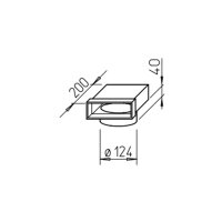 Helios FK-ER 150/125 Flachkanal Endst. 150 × 50mm, 90 Gr., f.Wickelfalzr. DN 125 mm