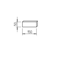 Helios FK-ED 150 Flachkanal Enddeckel 150 × 50 mm, Stahlblech verzinkt