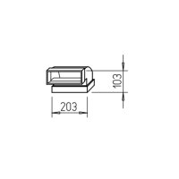 Helios FK-BV 200/90 Flachkanalbogen senkrecht 200 × 50 mm, 90° Stahlblech verzinkt