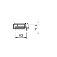 Helios FK-BV 150/90 Flachkanalbogen senkrecht 150 × 50 mm, 90° Stahlblech verzinkt