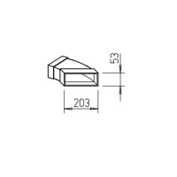 Helios FK-BH 200/45 Flachkanalbogen waagrecht 200 ×...