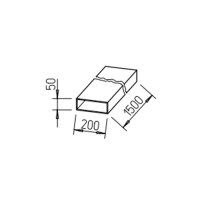 Helios FK 200 Flachkanal L=1500 mm 200 x 50 mm,...