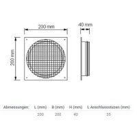 Systemair ITR-G 160 Wandgitter