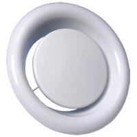 Tellerventil Abluft DN 125 mm Stahlblech RAL 9016