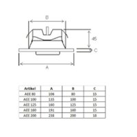 Tellerventil Abluft DN 80 mm Stahlblech RAL 9016