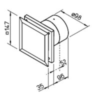 Helios M1/100 N / C Minivent DN100 zweistufig Nachlauf