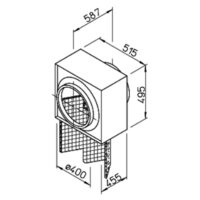 Helios LFBR 400 Luftfilter-Box für Rohr DN 400 mm