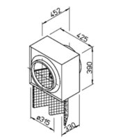 Helios LFBR 315 Luftfilter-Box für Rohr DN 315 mm