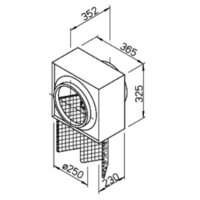 Helios LFBR 250 Luftfilter-Box für Rohr DN 250 mm