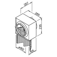 Helios LFBR 160 Luftfilter-Box für Rohr DN 160 mm