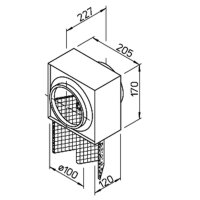 Helios LFBR 100 Luftfilter-Box für Rohr DN 100 mm