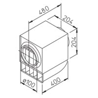 Helios LFBR 100 F7 Luftfilter-Box F7 für Rohr DN 100 mm