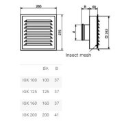 Systemair IGK 125 Ansauggitter