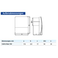 Blauberg Badventilator Cabrio Base 100