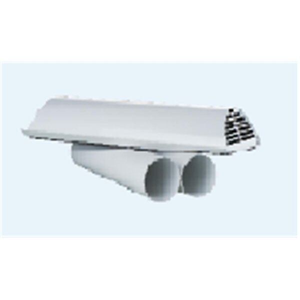 Blauberg MS Freshbox 100 white 1 x Metall-Außenhaube weiß und 2 x Rohre 50 cm – Außenhaube DN 100