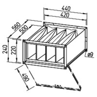 Helios KLF 50/25-30 ePM1 50% Kanal-Luftfilter ePM1 50%/ F7