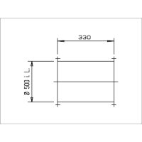 Helios VR 500 Verlängerungsrohr m. beidseiti. Flansch
