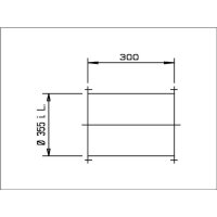 Helios VR 355 Verlängerungsrohr m. beidseiti. Flansch