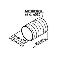 Helios WER 300 ND 300 mm Länge: flexibel, max. 500 mm