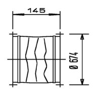 Helios STS 630 Flexible Verbindung mit 2 Rohrflanschen