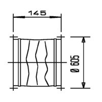 Helios STS 560 Flexible Verbindung mit 2 Rohrflanschen