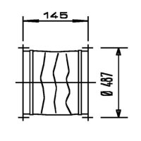 Helios STS 450 Flexible Verbindung mit 2 Rohrflanschen