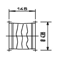 Helios STS 400 Flexible Verbindung mit 2 Rohrflanschen