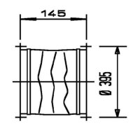 Helios STS 355 Flexible Verbindung mit 2 Rohrflanschen