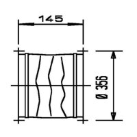 Helios STS 315 Flexible Verbindung mit 2 Rohrflanschen