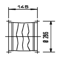 Helios STS 250 Flexible Verbindung mit 2 Rohrflanschen