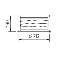 Helios STS 180 Flexible Verbindung mit 2 Rohrflanschen