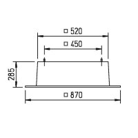 Helios FDS 250/315 Flachdachsockel aus GFK mit...