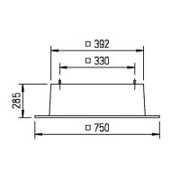 Helios FDS 200/225 Flachdachsockel aus GFK mit...