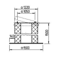 Helios SSD 710 Sockelschalldämpfer Höhe 1500 mm