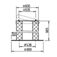 Helios SSD 400 Sockelschalldämpfer mit Scharnier