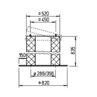 Helios SSD 250/315 Sockelschalldämpfer mit Scharnier