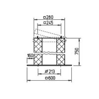 Helios SSD 180 Sockelschalldämpfer mit Scharnier