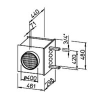 Helios WHR 400 Warmwasser-Heizregister für Rohr-DN400