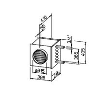 Helios WHR 315 Warmwasser-Heizregister für Rohr-DN315