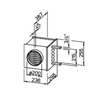 Helios WHR 200 Warmwasser-Heizregister für Rohr-DN200