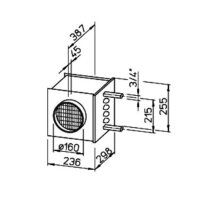 Helios WHR 160 Warmwasser-Heizregister für Rohr-DN 160